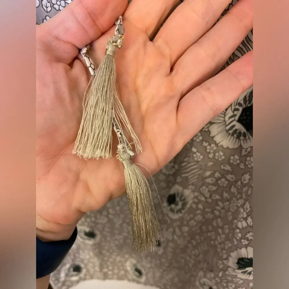 Natalie Martin Lizzy Short Dress Vintage Flowers Silver Size Small - Picture 7 of 7